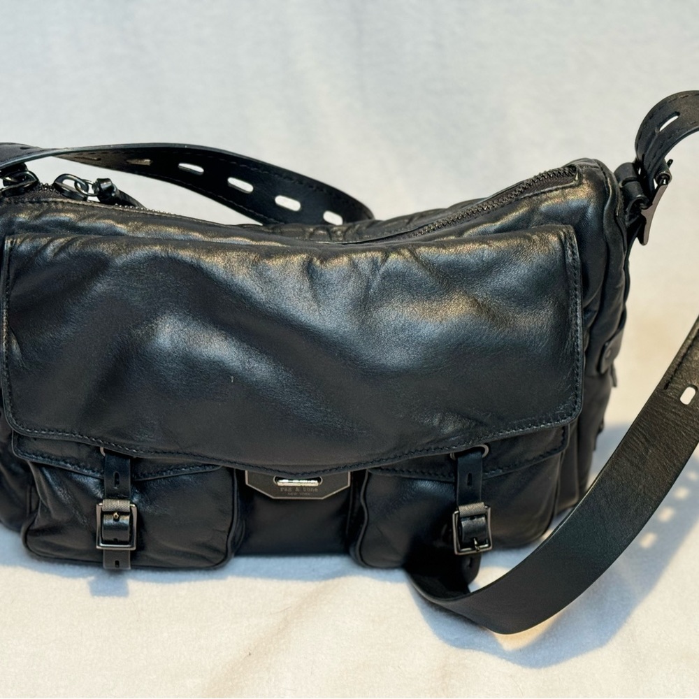Rag & Bone black leather crossbody bag